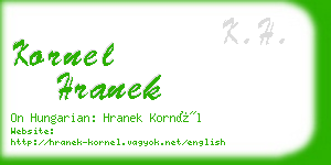 kornel hranek business card